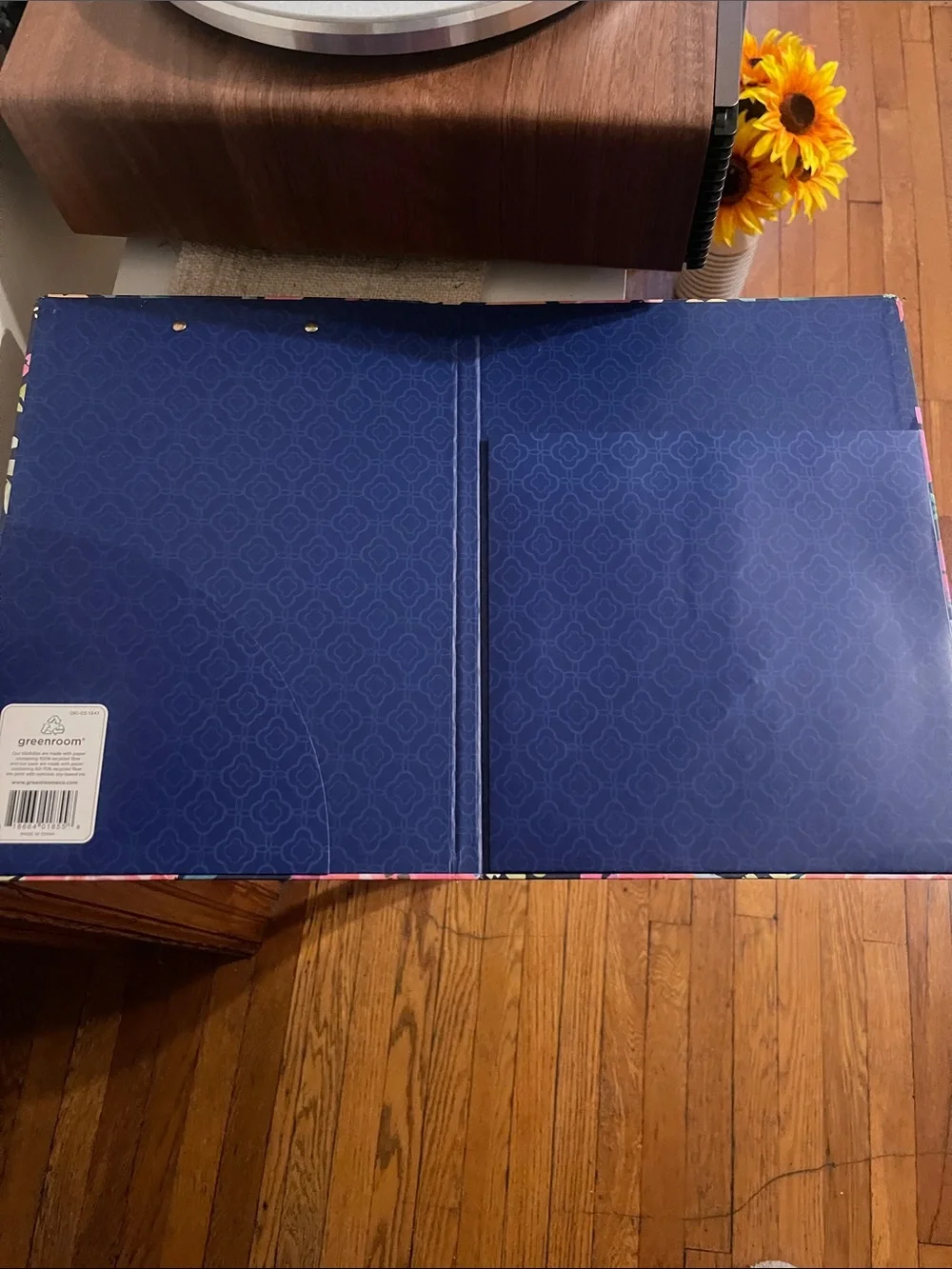 Floral Clipboard with Gold Clip